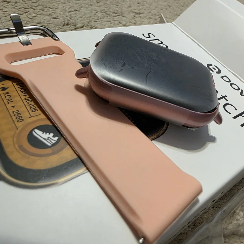 Smartwatch with Pink Silicone Strap – Brand New in Box